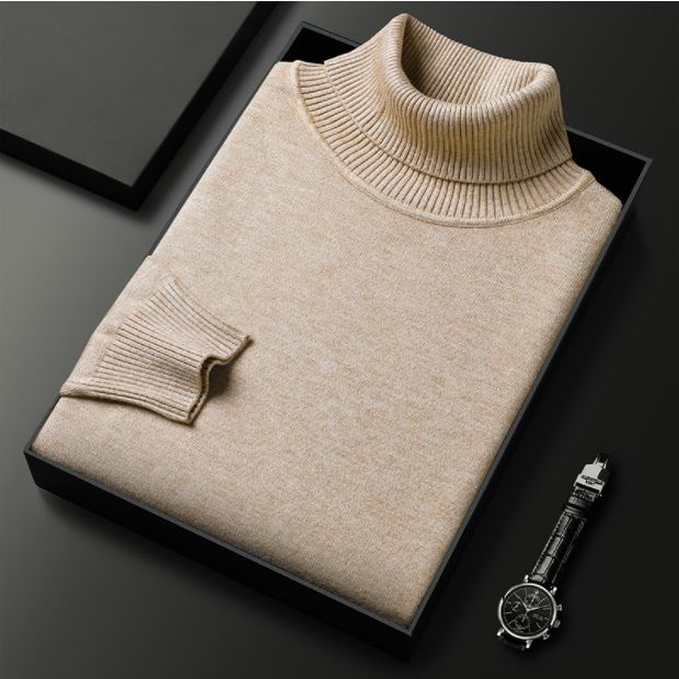 Golf Kaszmirowy Sweter Elegancki Ciepły (Męski)