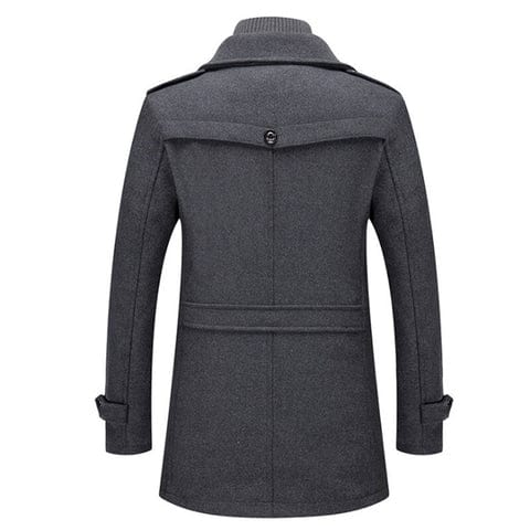 Gray coat on a white background