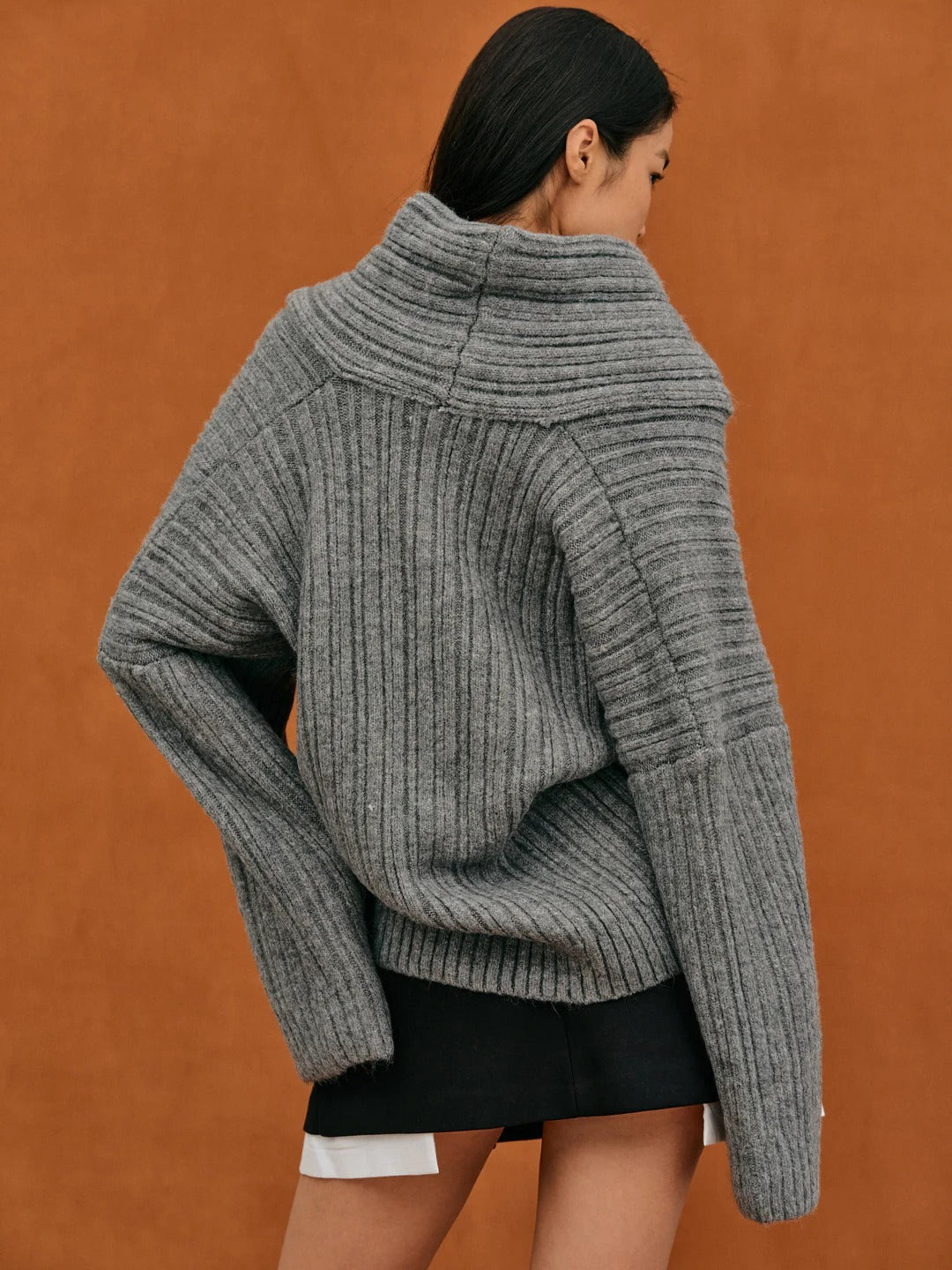 Luźny sweter z dzianiny premium dla kobiet