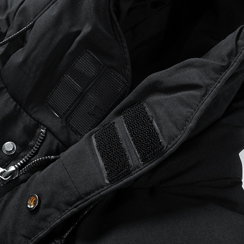 Gruba Długa Kurtka Puchowa z Kapturem i Kieszeniami (Męska)