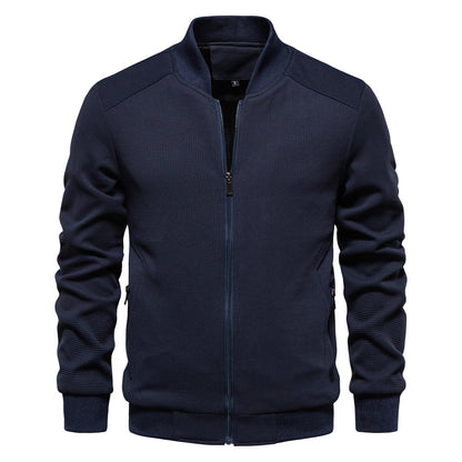 Navy blue jacket on a white background