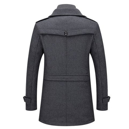 Gray coat on a white background