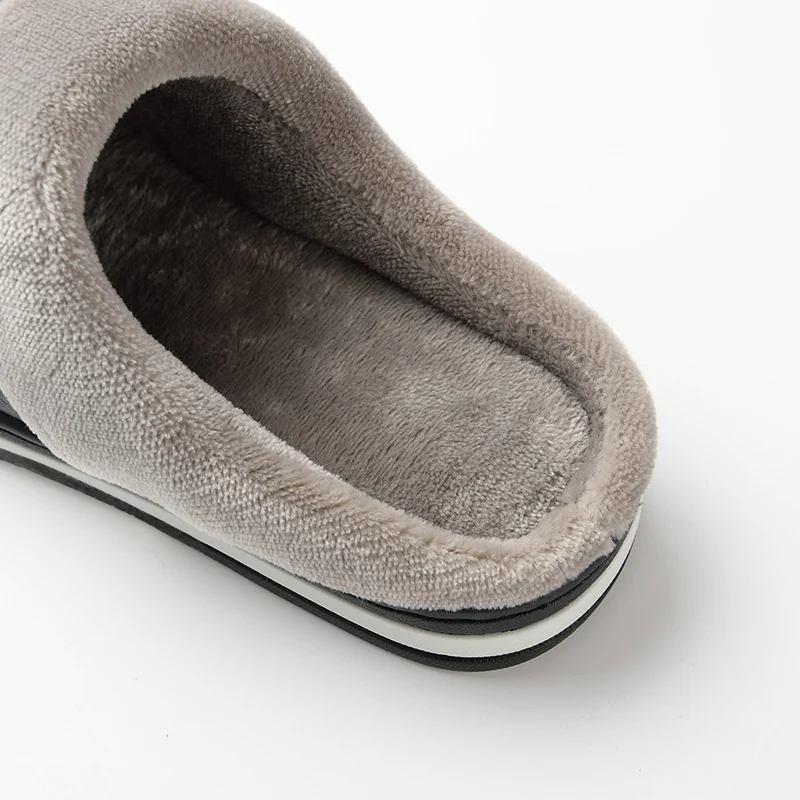 Gray slipper on a white background