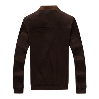 Brown jacket on a white background